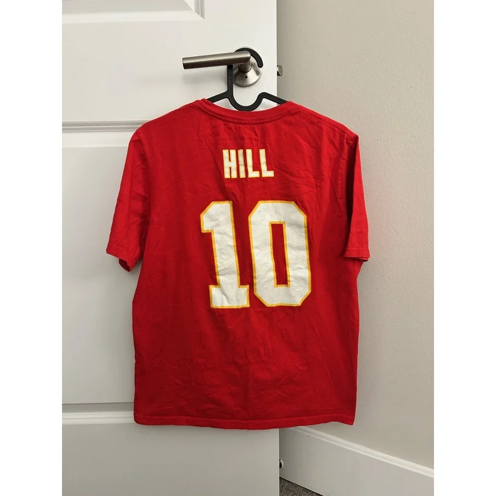 Jersey Nike Kansas City Chiefs Tyreek Hill 10 Men XL Red Athletic Cut TShirt NFL